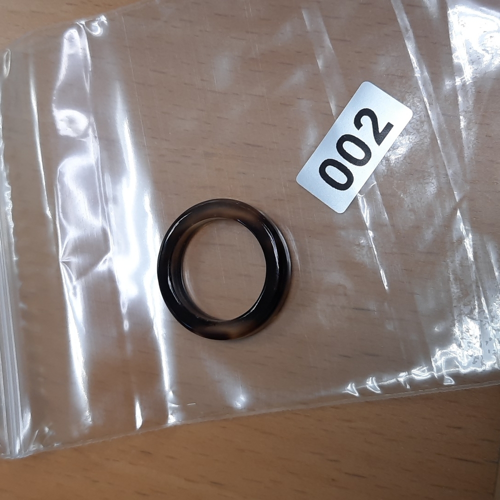 Chocolate Brown Gemstone Agate Band Ring Size 7 #002 Crystal